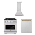 30 In. Gas Range, Range Hood, Dishwasher in Stainless Steel C264