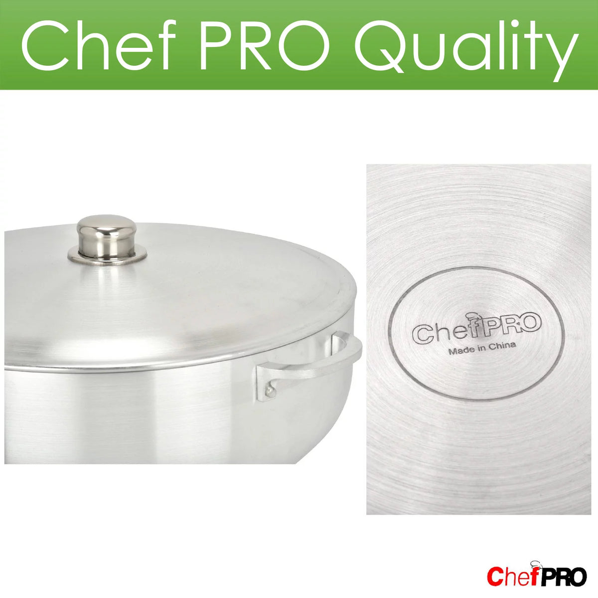 Commercial Grade Aluminum Stock Pot 28.4 Quarts U508