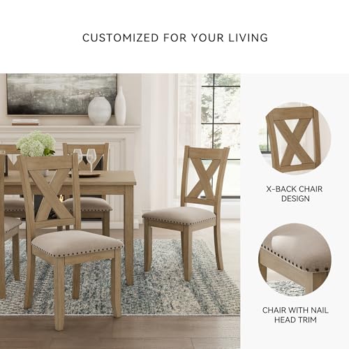 7 Piece Dining Set with Table and 6 Chairs V837858
