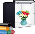 Portable Foldable 24 x 24 Inch Photo Studio Light Box Kit with LED Lights and 6 Color Backdrops F7043