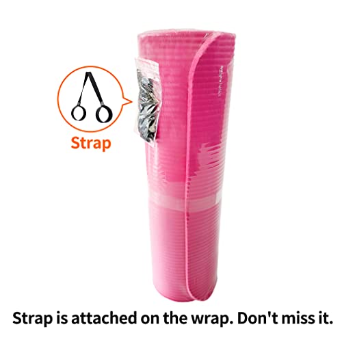 1/2 Inch Extra Thick Exercise Yoga Mat with Carrying Strap N96961