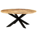 Round Rough Mango Wood Dining Table F1851