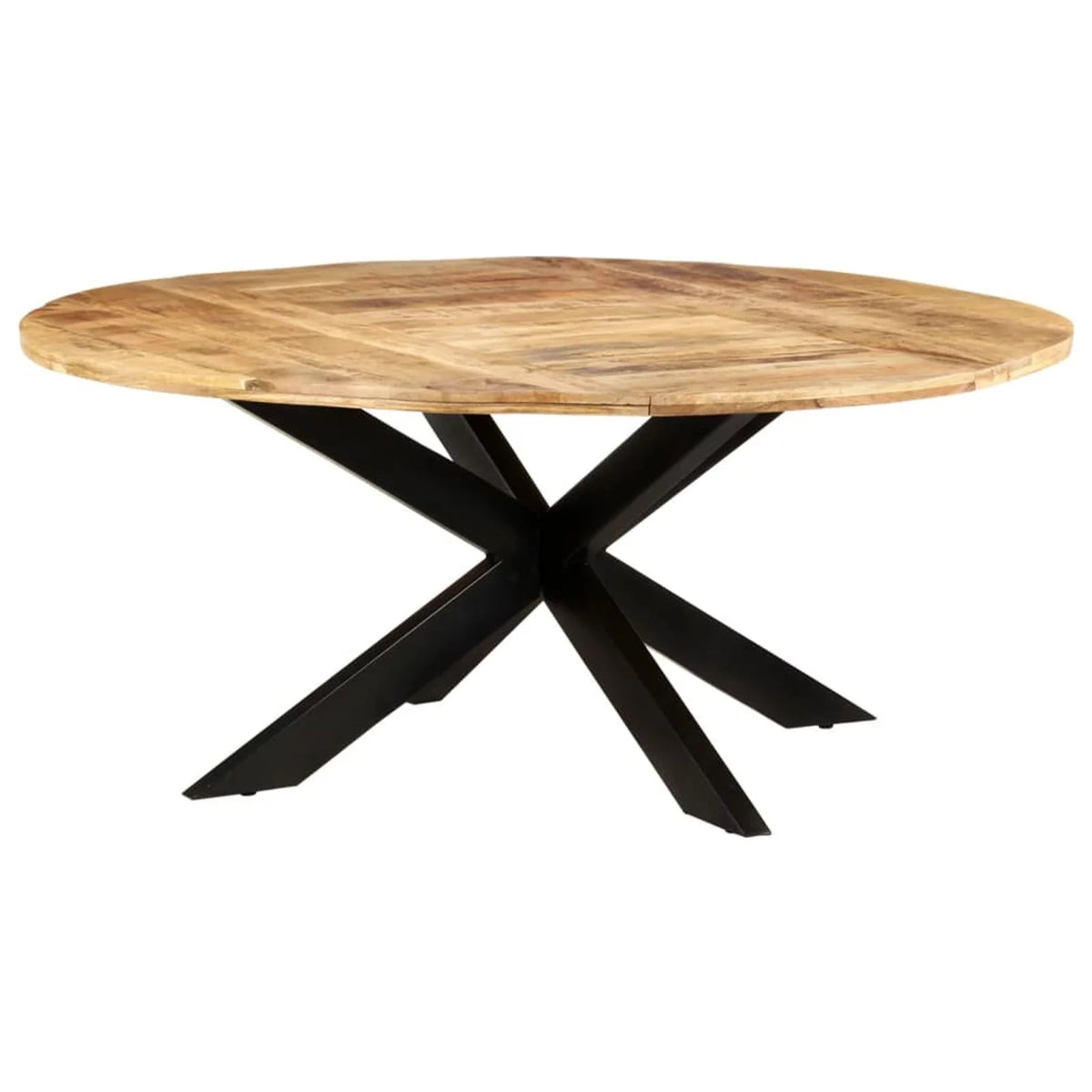 Round Rough Mango Wood Dining Table F1851