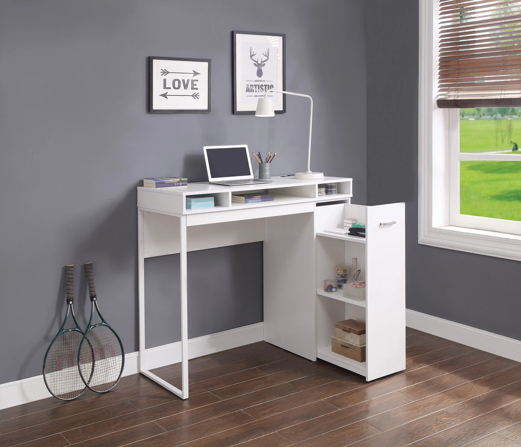47" Wide White Desk with Storage A94754