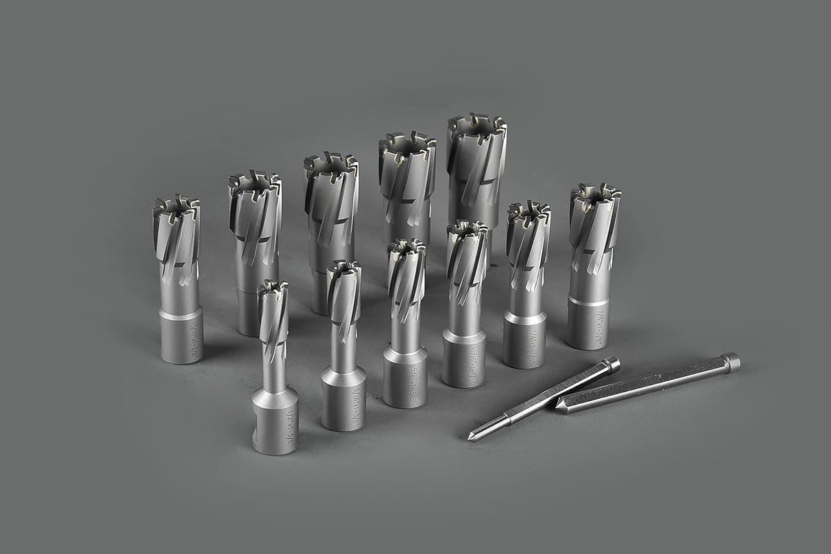Carbide TCT 13 pcs Annular Cutter Set 3/4 Inch Weldon Shank E8891