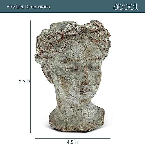 Grey Cement Goddess Head Planter R996895