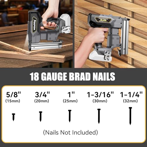 Cordless 18GA Brad Nailer, 18 Gauge Nail Gun, Brushless, 2 Mode, 5/8 to 1-1/4 Inch, Tool Only N48578