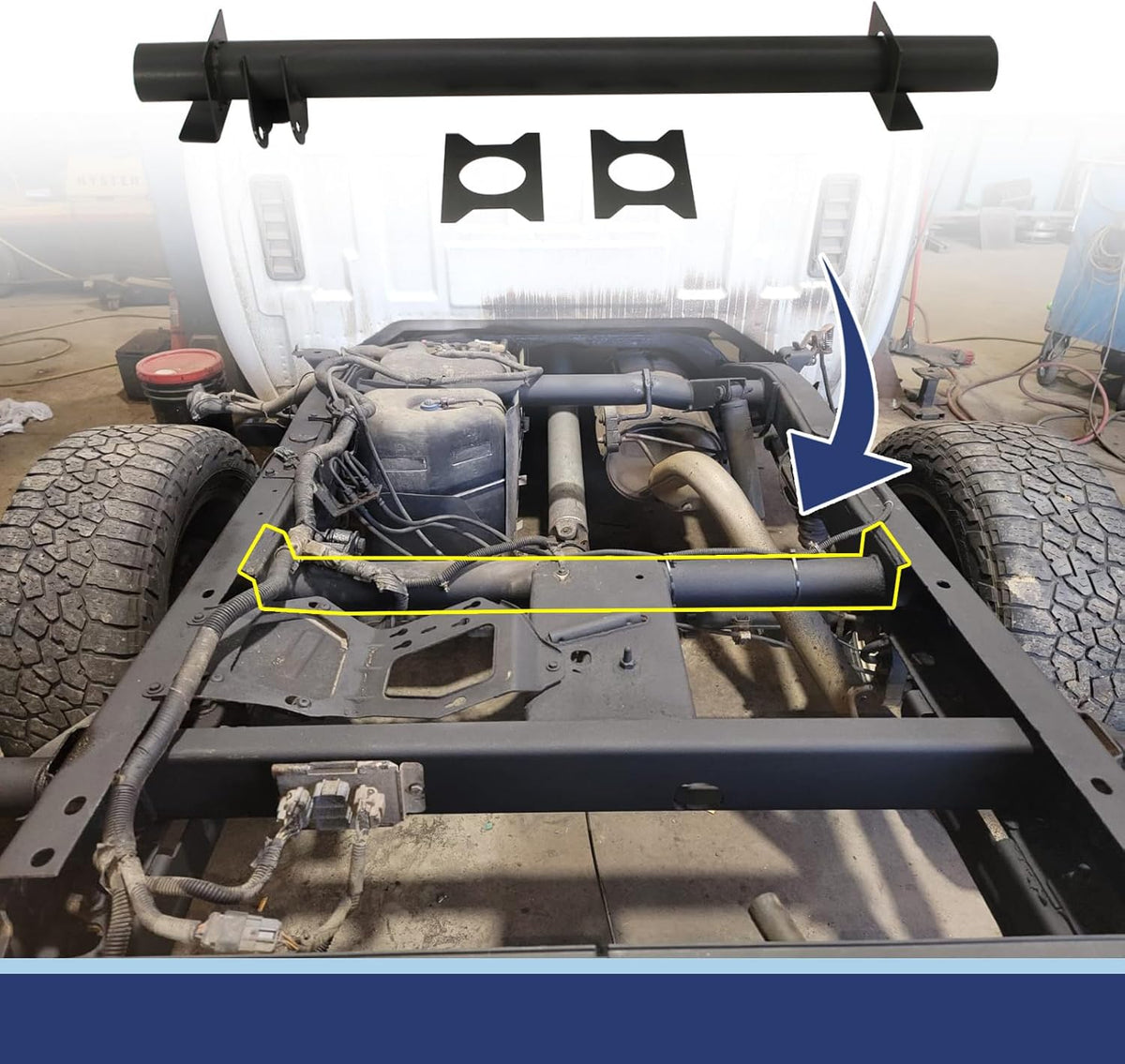 Rear Fuel Tank Support Crossmember and Upper Shock Mount Crossmember P4463