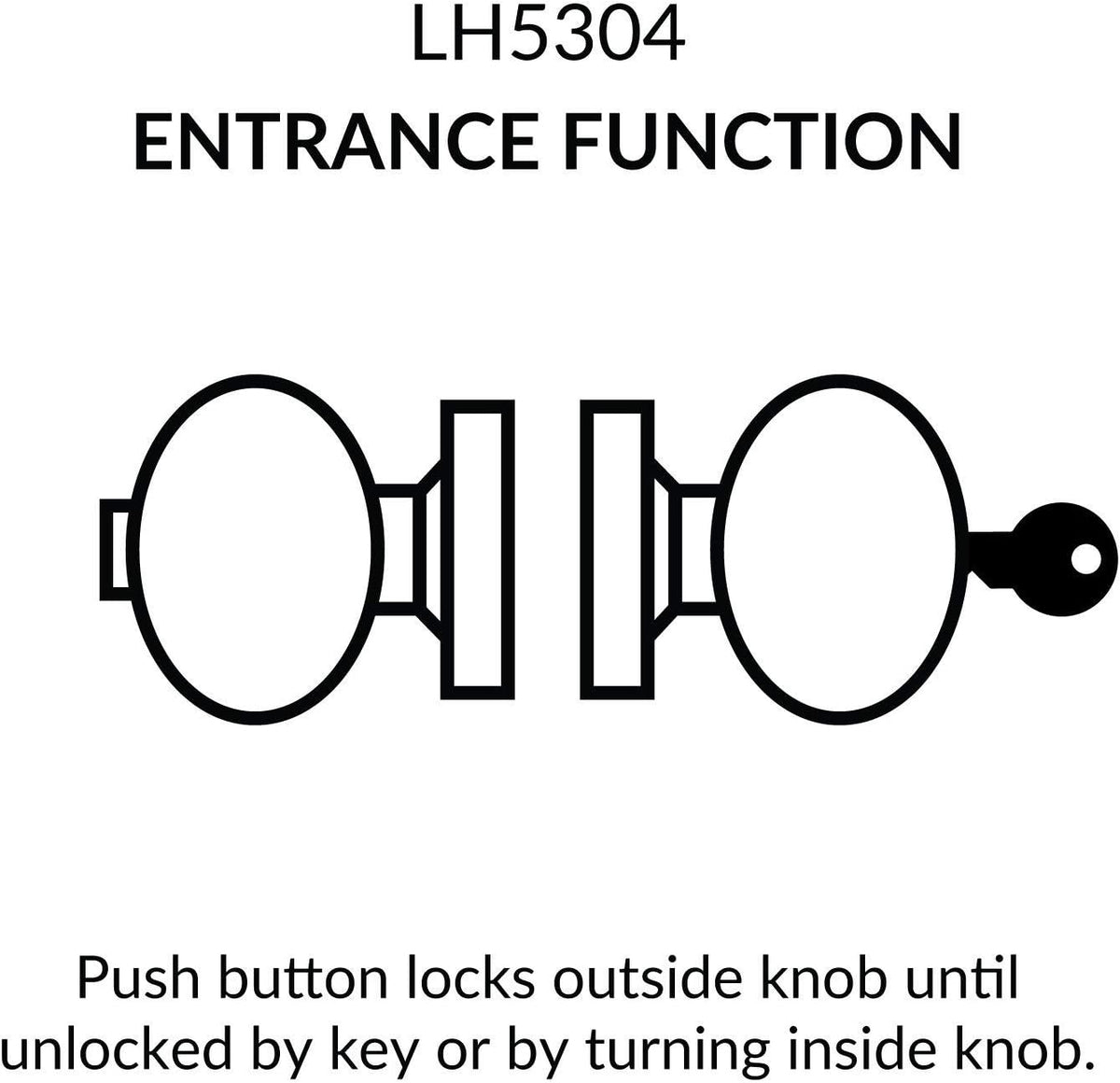 Cylindrical Door Knob Lock Passage Function Polished Brass D6418
