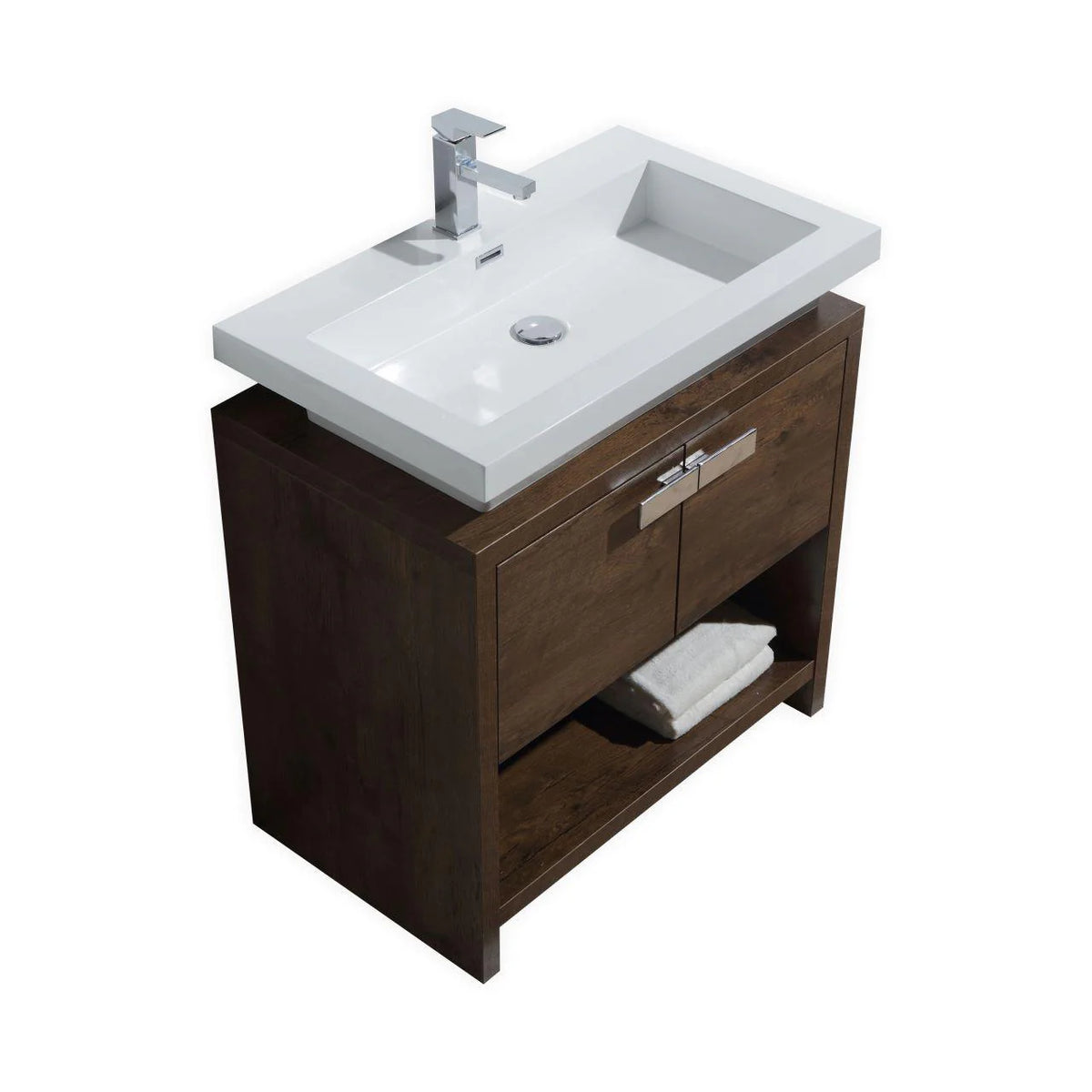 32 in. Modern Rose Wood Bathroom Vanity H7611