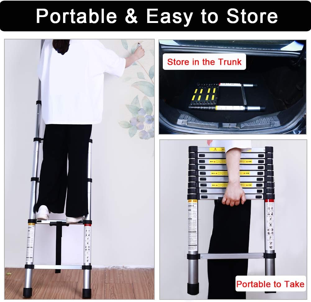 9.5FT Aluminum Telescoping Ladder E17126