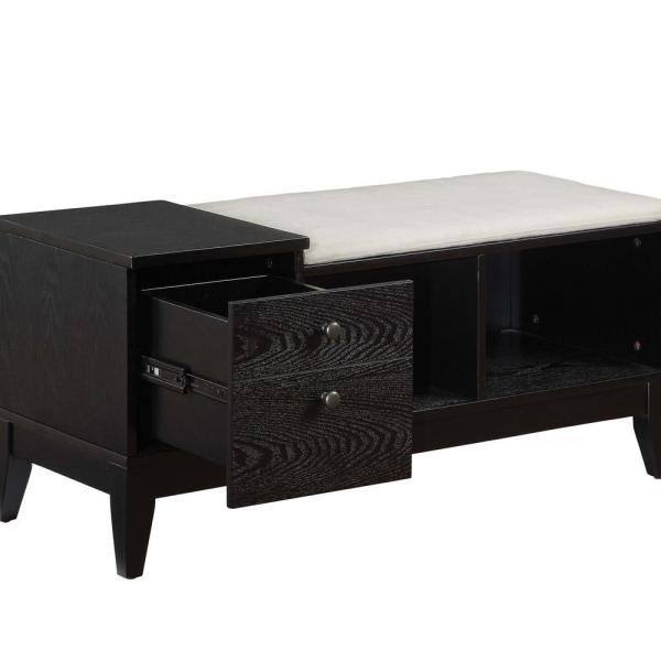 Black Storage Bench D852