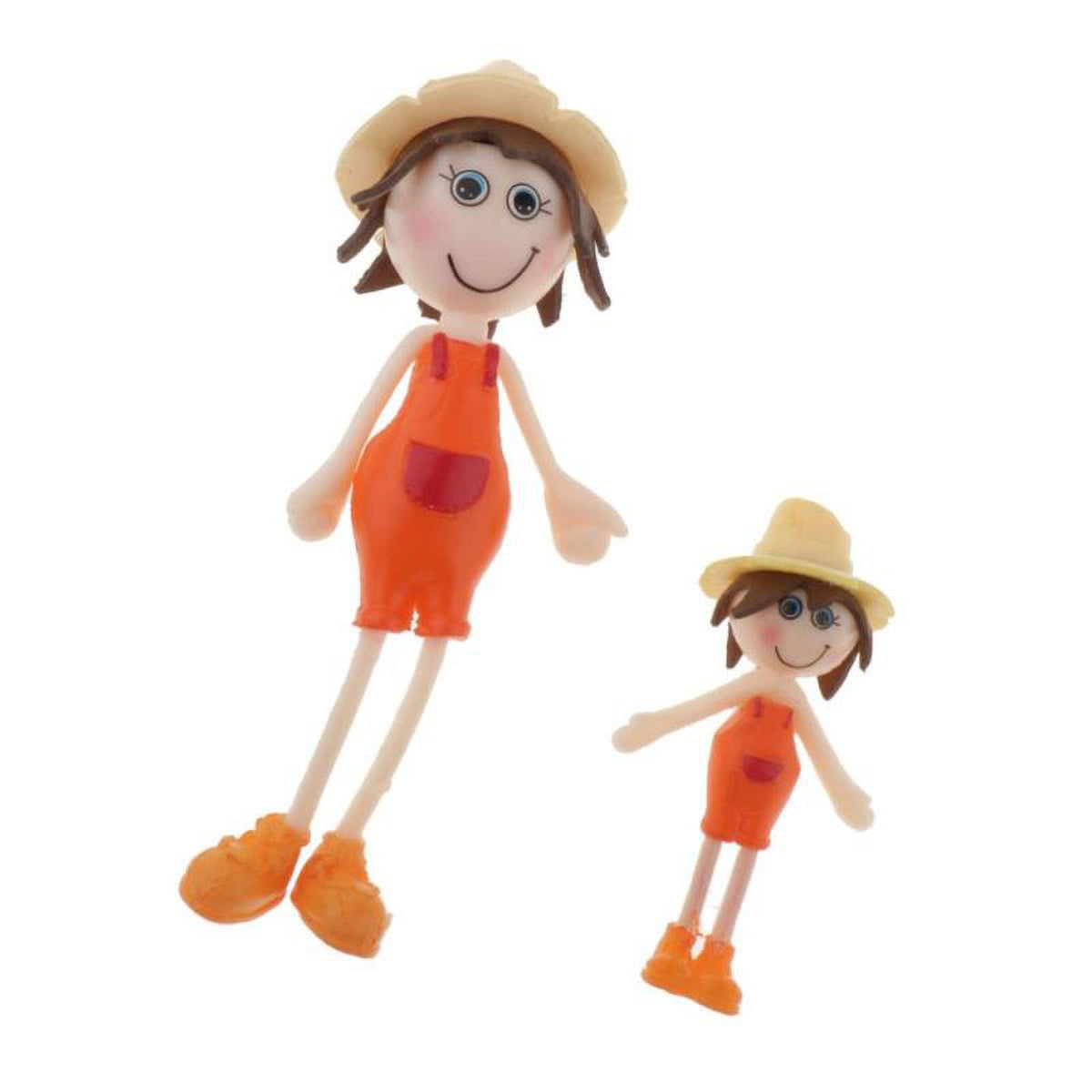2Pcs Dollhouse Dolls Pretend Play Figures S5335