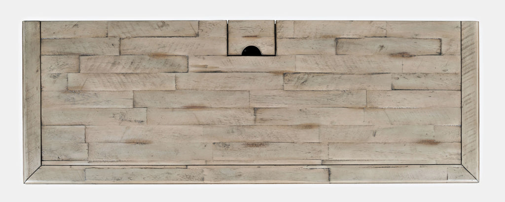 Distressed Acacia USB Charging Desk E1952
