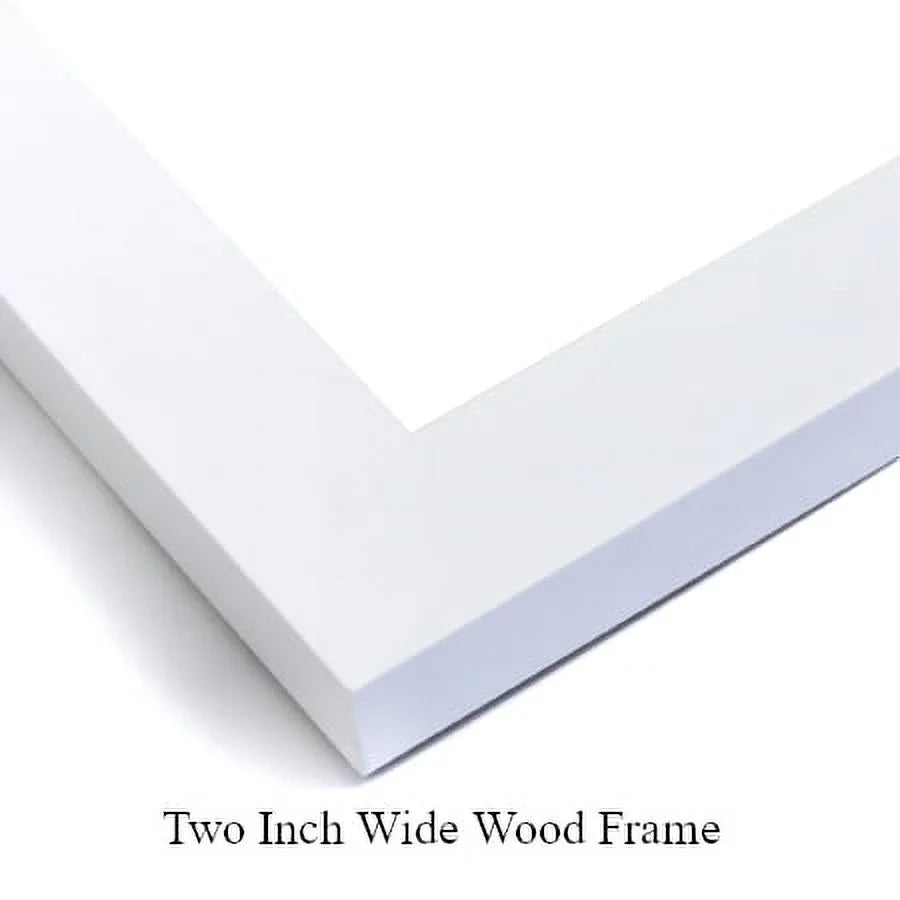 White Modern Wood Framed Art Print N909256