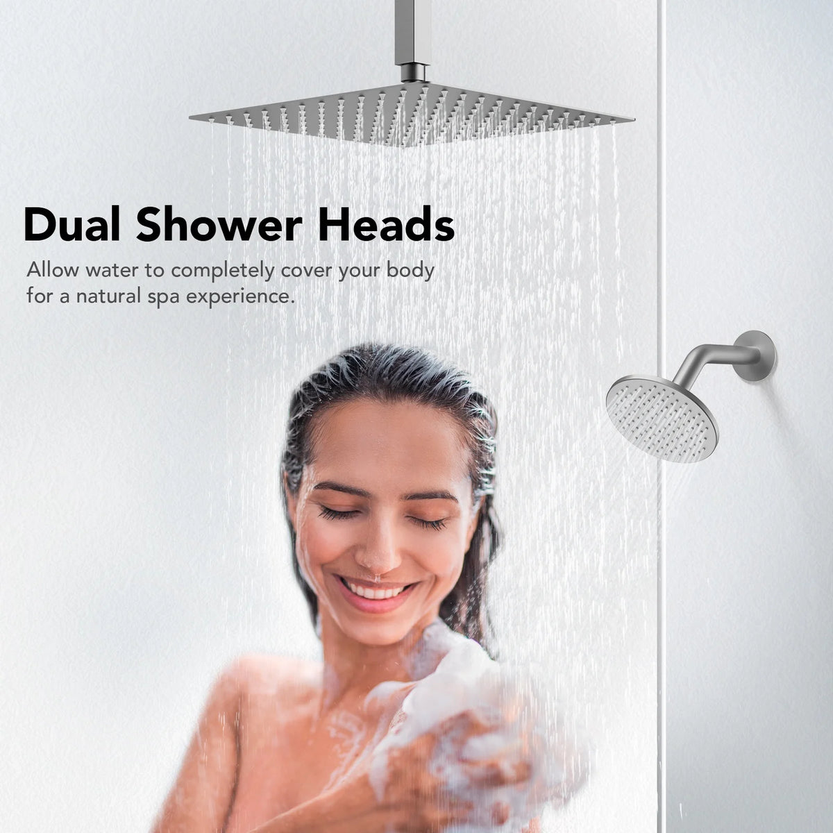Brushed Nickel Thermostatic Shower Faucet Set N104