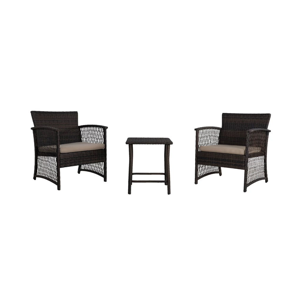 3 Piece Wicker PE Rattan Patio Bistro Set A5749