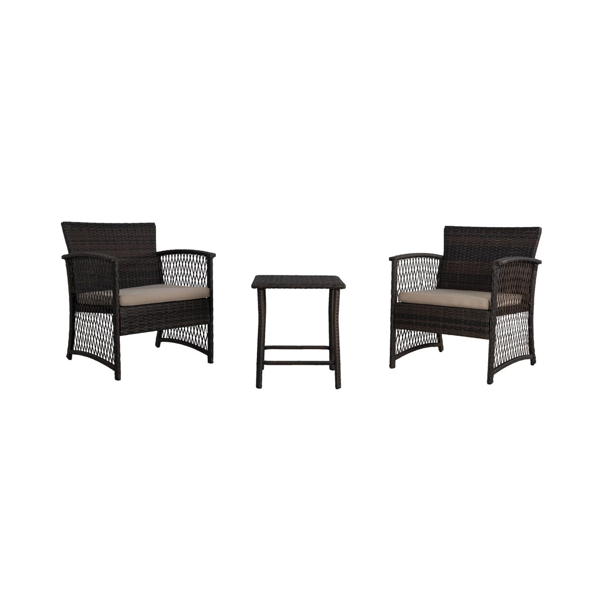 3 Piece Wicker PE Rattan Patio Bistro Set A5749