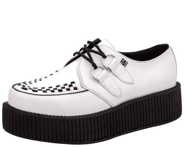 White Leather Creeper Shoes T68855
