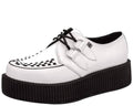 White Leather Creeper Shoes T68855