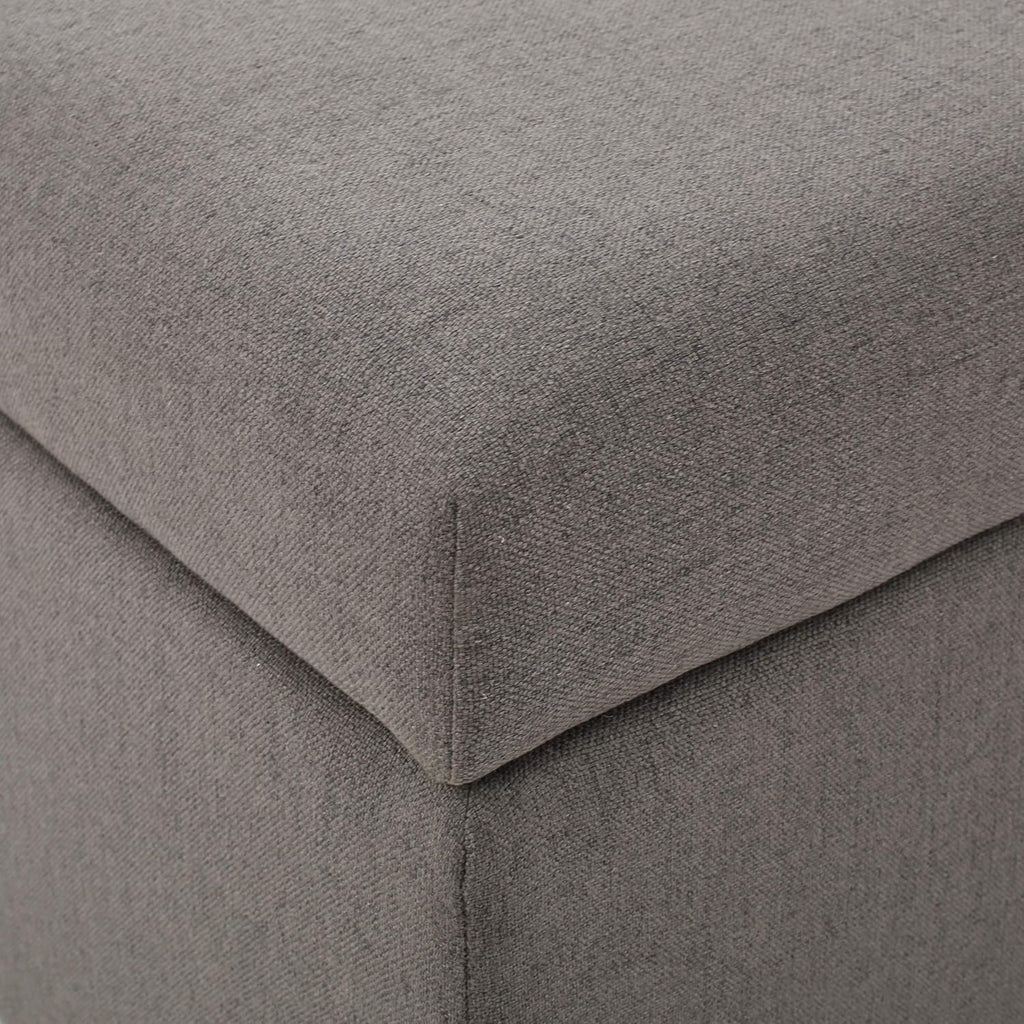 Dark Grey Fabric Storage Ottoman B6108