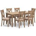 7 Piece Dining Set with Table and 6 Chairs V837858