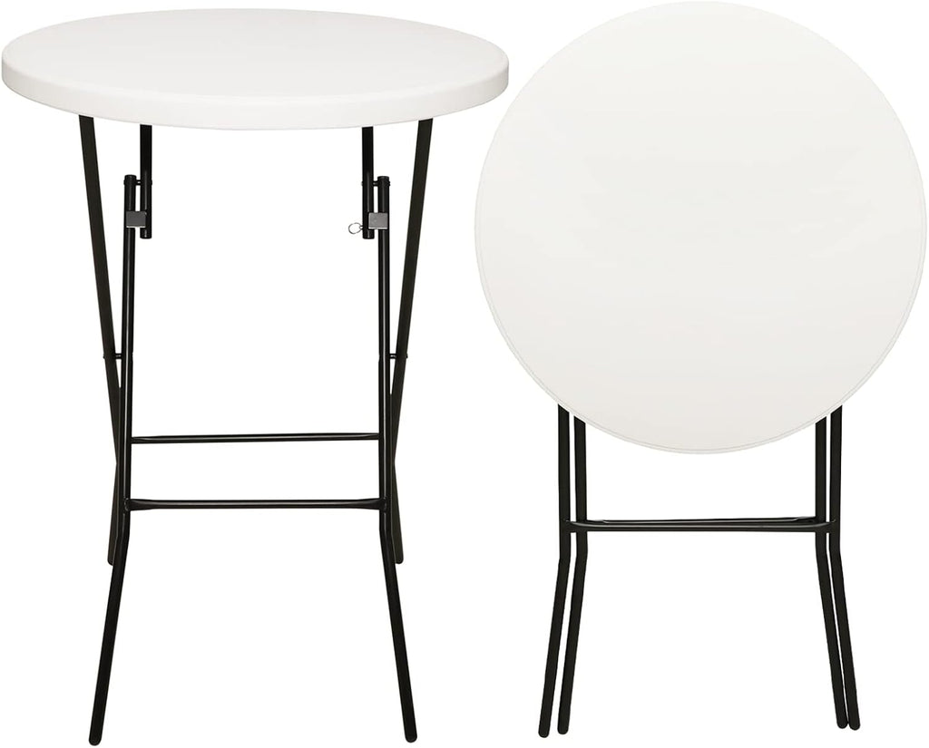 Folding Table 4FT White Plastic with Center Handle L44584