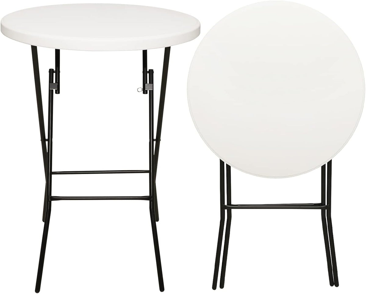 Folding Table 4FT White Plastic with Center Handle L44584