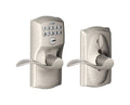 Satin Nickel Keypad Entry Door Lever Set U85025