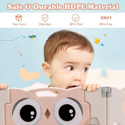 Pink Baby Activity Center Play Yard with Lock Door J714