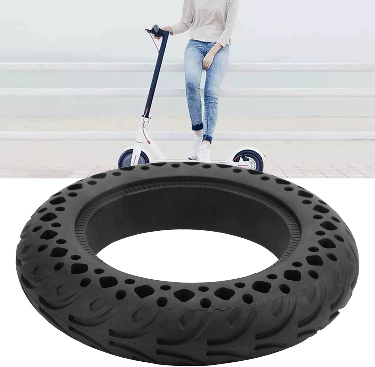 10x2.0in Solid Rubber Electric Scooter Tire Pack of 2 G417434