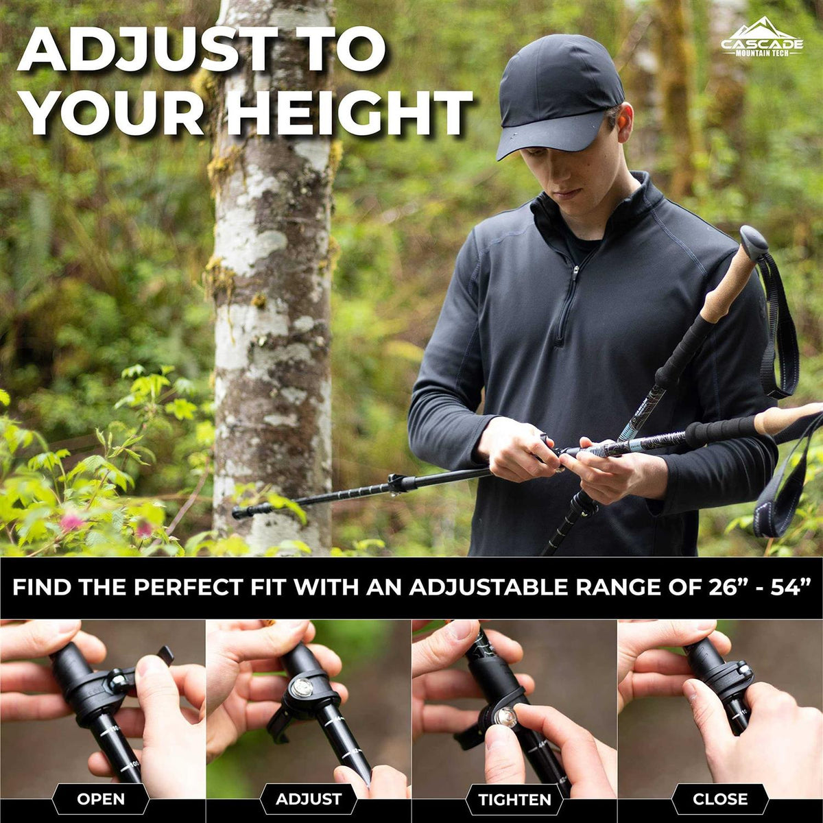 Aluminum Quick Lock Trekking Poles A6768