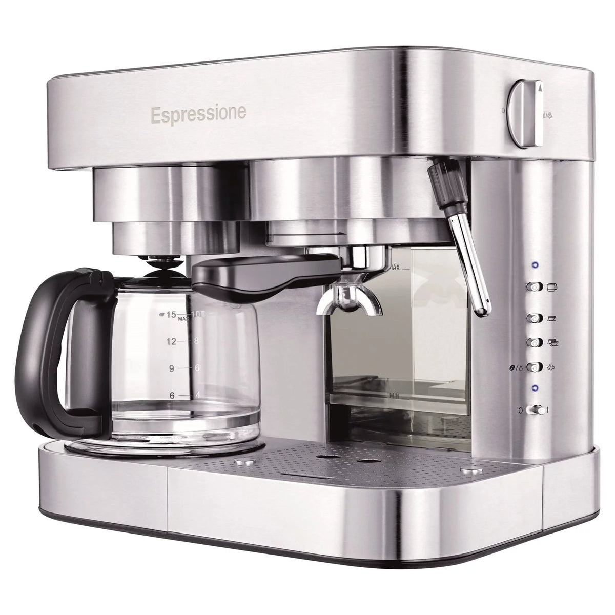 Stainless Steel Combination Espresso Machine & 10 Cup Drip Coffee Maker X676