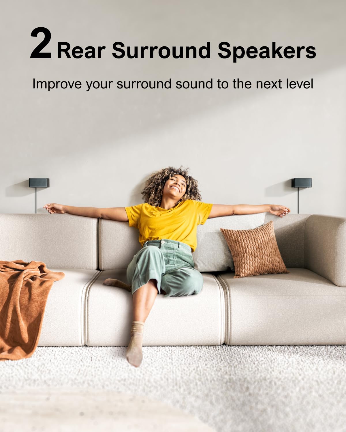 7.1 Virtual Surround Sound System with Subwoofer and Wired Surround Speakers, Peak Power 410W U775