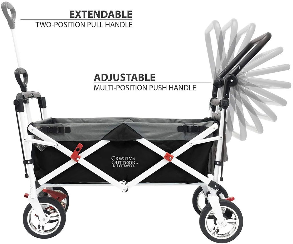 Black/Gray Folding Wagon with Canopy G165
