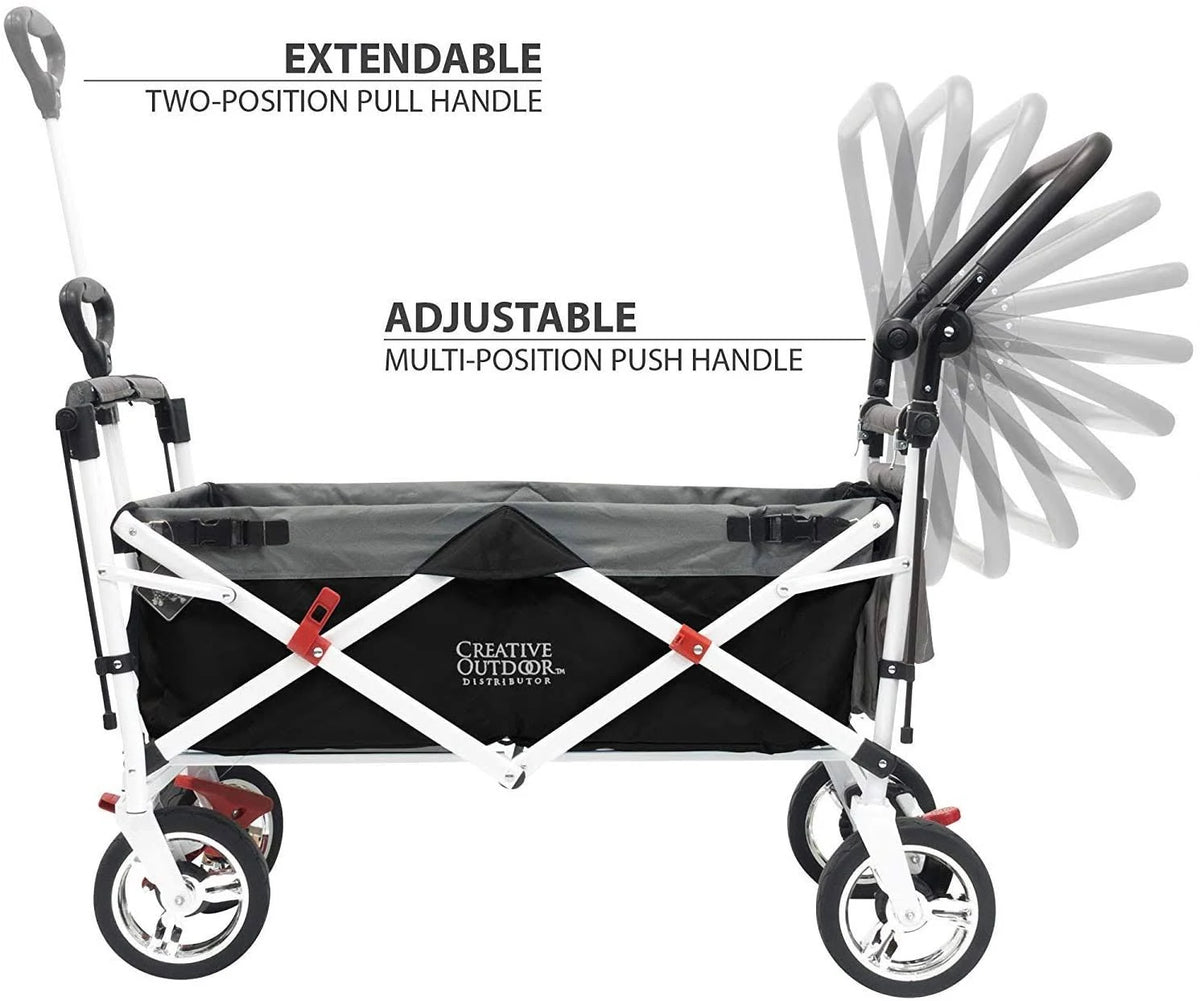 Black/Gray Folding Wagon with Canopy G165