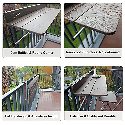 Outdoor Hanging Rail Table with Adjustable Height A8632