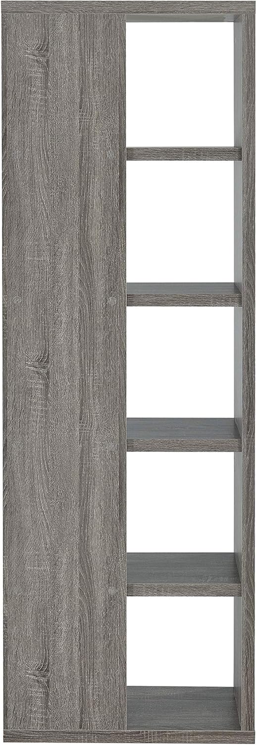 5-Tier Weathered Grey Bookcase P94318