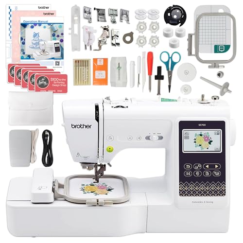 SE700 Embroidery & Sewing Machine with 100 Sewing Spools, 100 Color Matching Bobbins H159