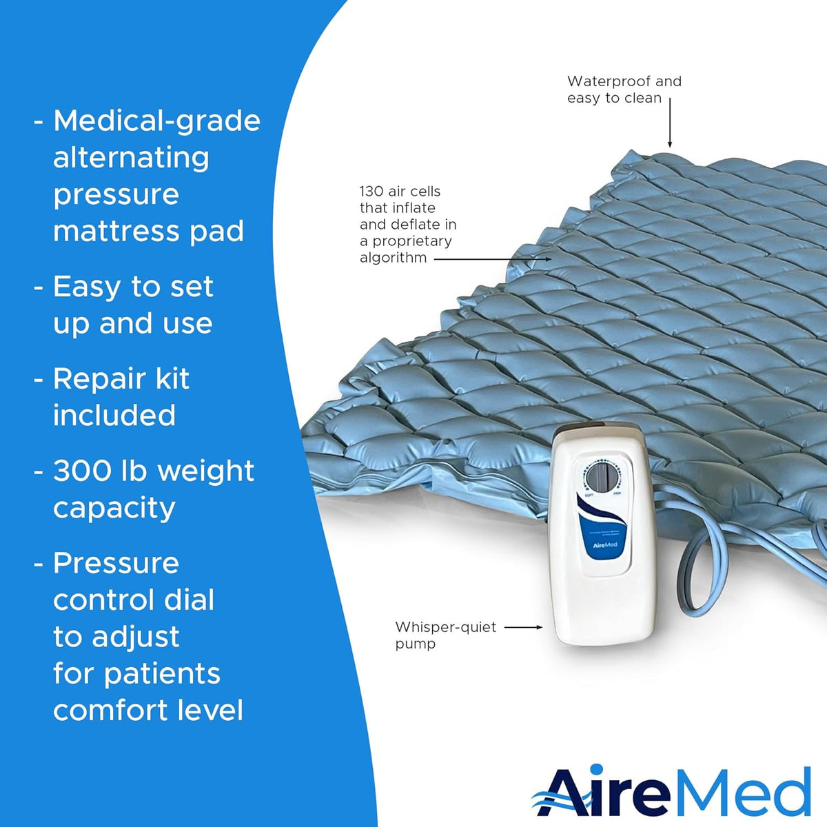 Alternating Air Pressure Mattress Pad with Quiet Electric Pump System B408663