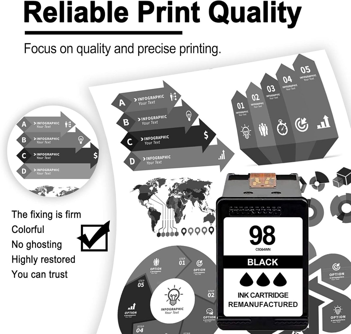 Black 2-Pack Remanufactured Ink Cartridge C556