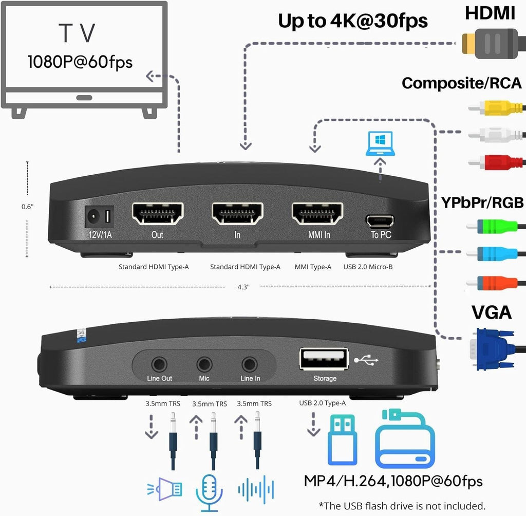1080p Video Recorder with HDMI Capture E41382