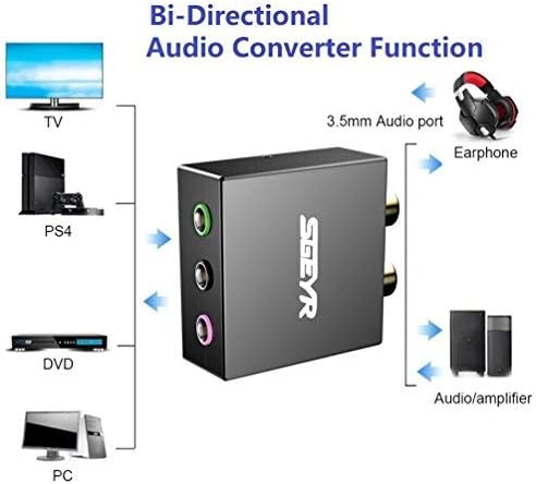 5.1 Audio Console Adapter Stereo RCA to 3 x 3.5mm Jack Bidirectional Conversion R947