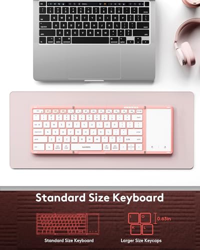 Foldable Bluetooth Keyboard with Touchpad, Black M777974