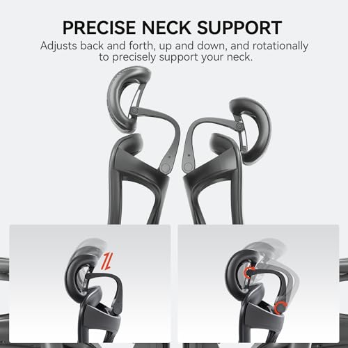 Ergonomic Office Chair with 3D Armrests, Adjustable Backrest, Grey M4877