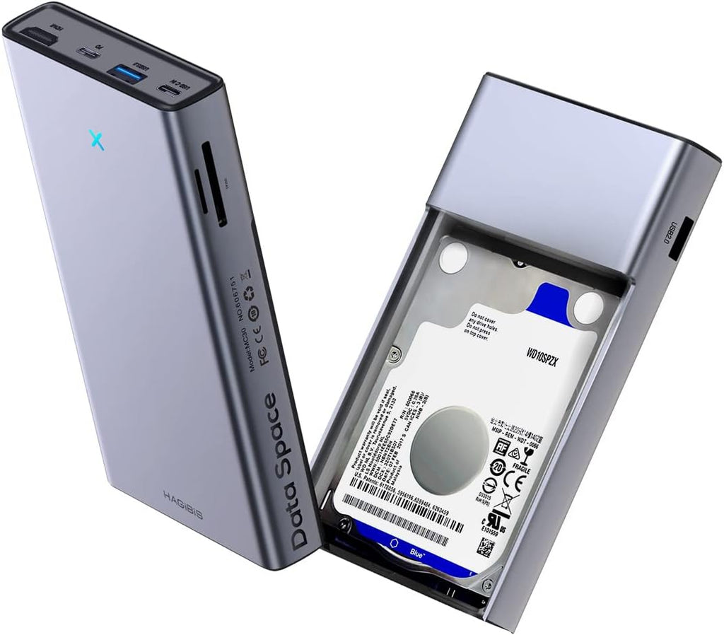 USB-C Hub with Hard Drive Enclosure, 2.5-inch SATA Docking Station A94020