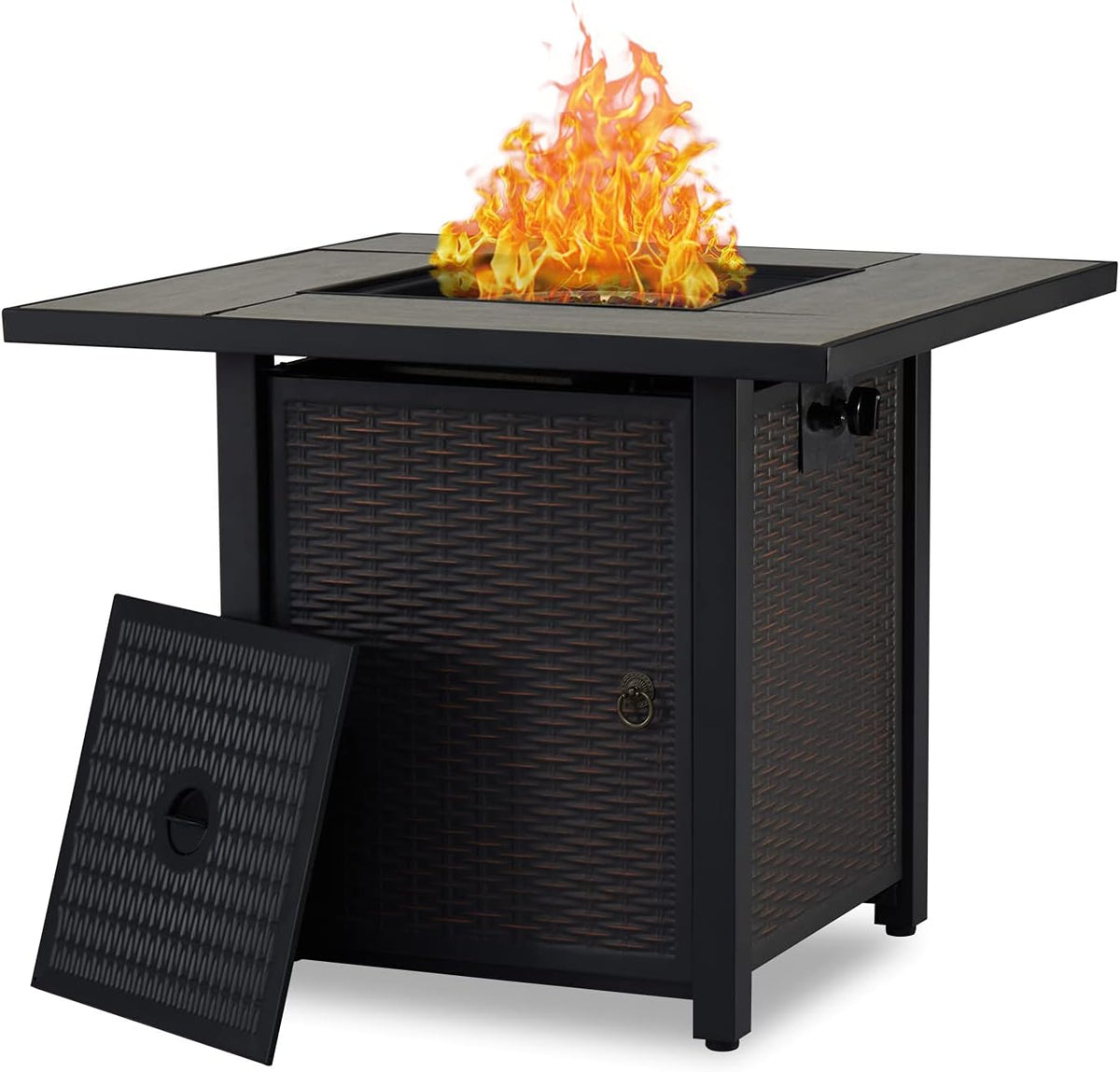 44 Inch 50000 BTU Propane Fire Pit Table with Rain Cover A2022