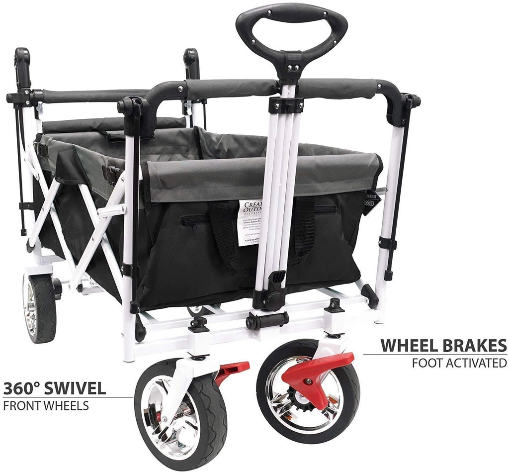 Black/Gray Folding Wagon with Canopy G165