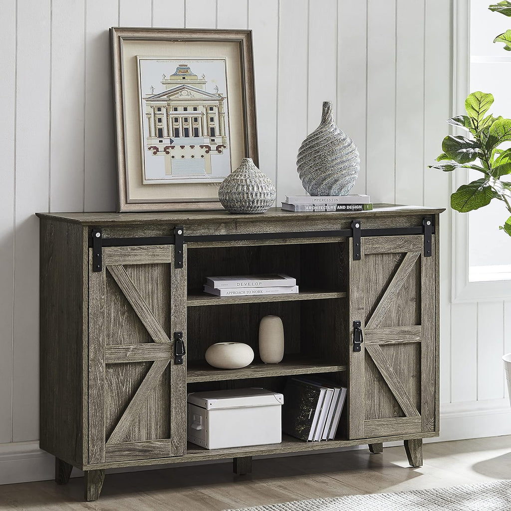 50 inch Sideboard Buffet with Sliding Barn Doors Z978498