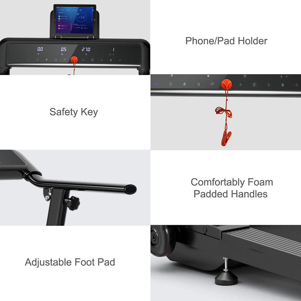 Compact Electric Treadmill with LED Touch Screen I701886